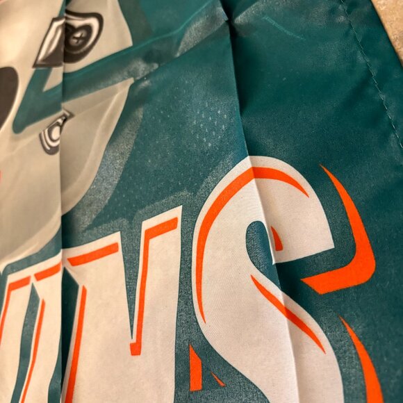 Vintage NFL Miami Dolphins Long Retro Logo 'Dolphins' Banner 93" x 24" Flag - Picture 5 of 10
